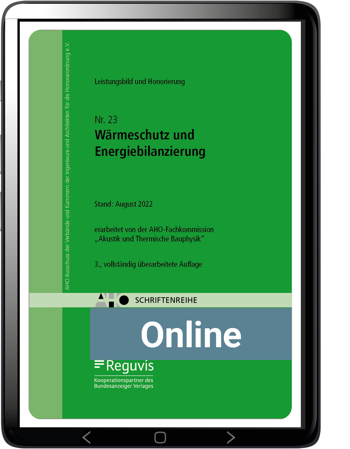 Wärmeschutz und Energiebilanzierung – Leistungsbild und Honorierung (online)