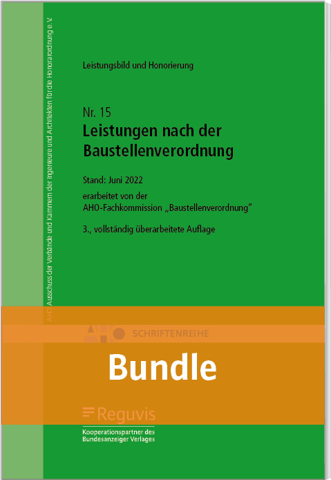 Leistungsbild und Honorierung -  Leistungen nach der Baustellenverordnung (Bundle)