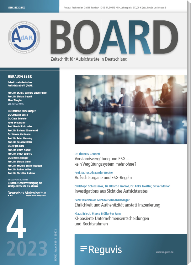 BOARD - Zeitschrift für Aufsichtsräte in Deutschland
