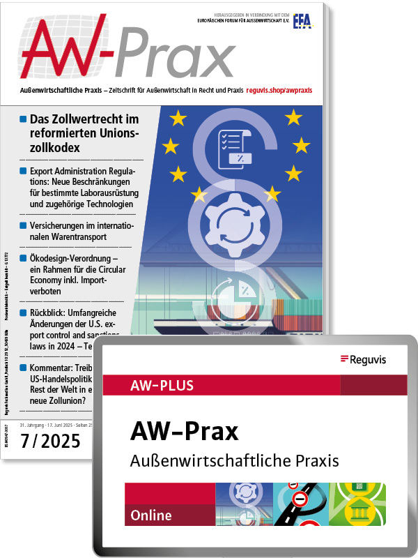 Außenwirtschaftliche Praxis - AW-Prax Online Außenwirtschaftliche Praxis - AW-Prax Online