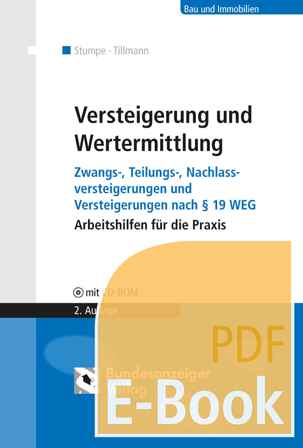 Versteigerung und Wertermittlung (E-Book) Versteigerung und Wertermittlung (E-Book)