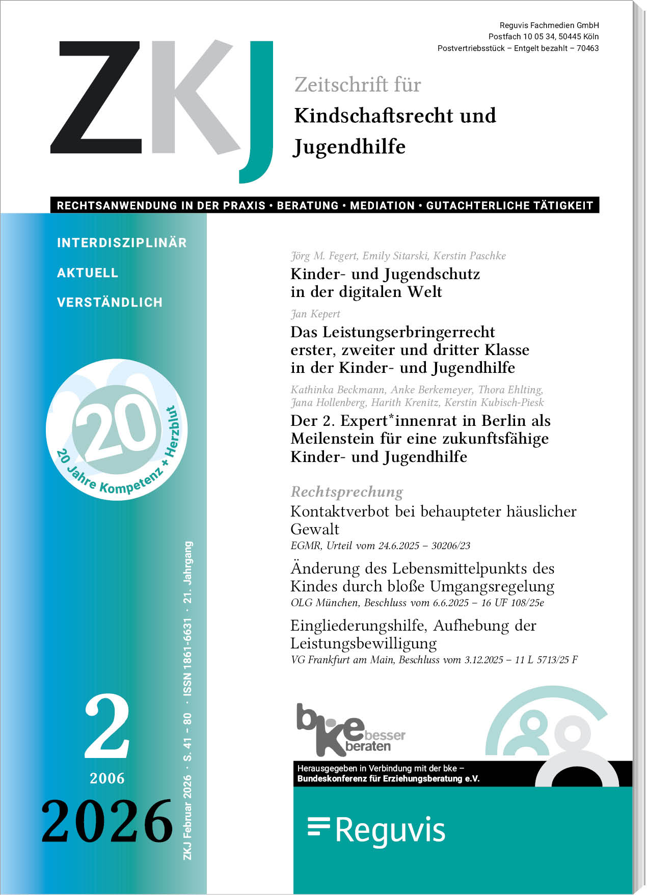 ZKJ - Zeitschrift für Kindschaftsrecht und Jugendhilfe