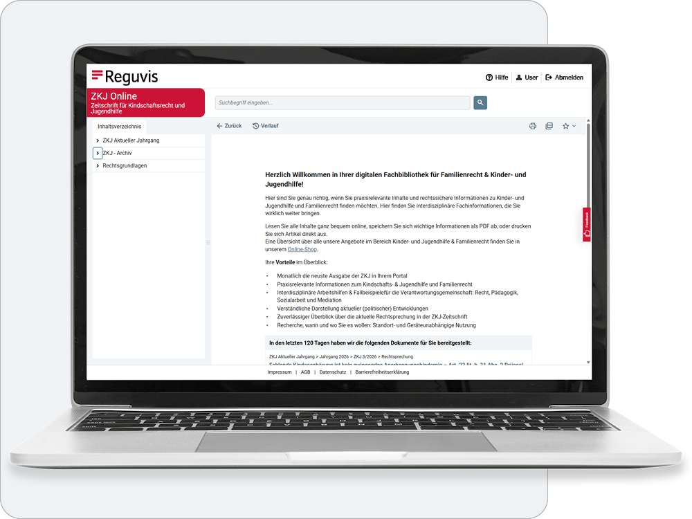 ZKJ Online - Zeitschrift für Kindschaftsrecht und Jugendhilfe