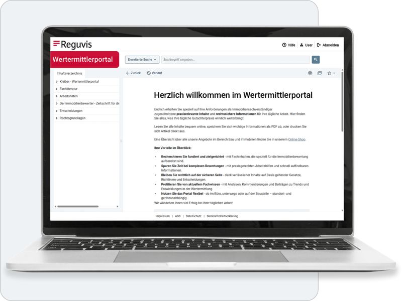 Produktbild Wertermittlerportal
